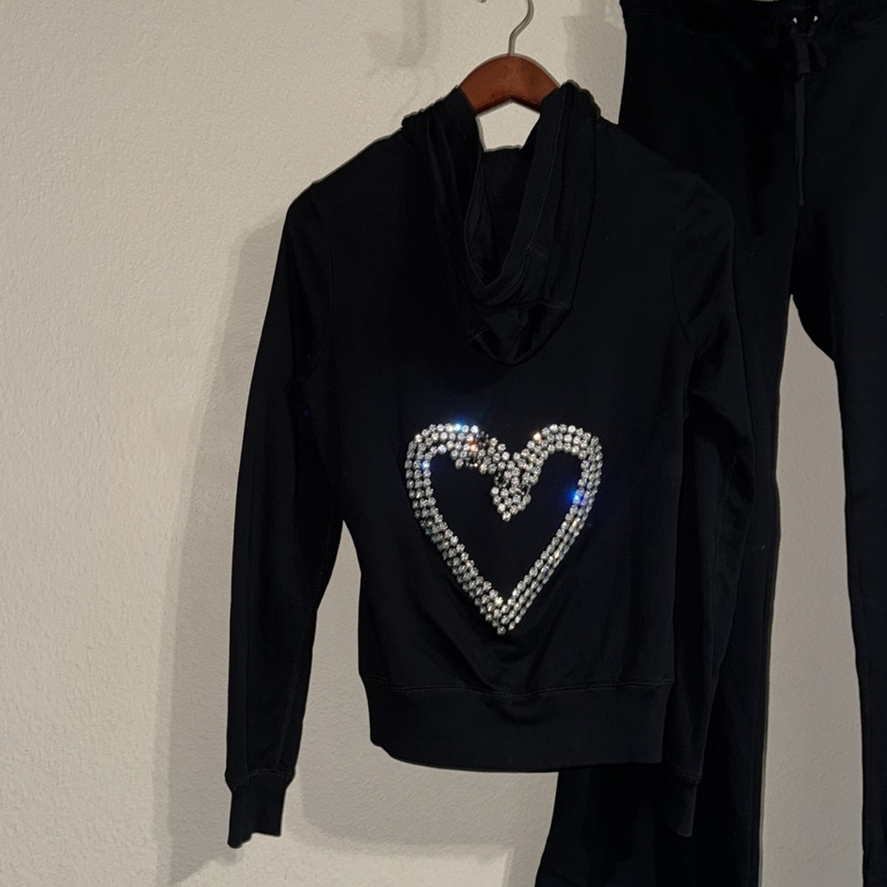 Twisted Heart Jacket size L and Pants size XL color:Black/Silver Set L-XL - Picture 4 of 13